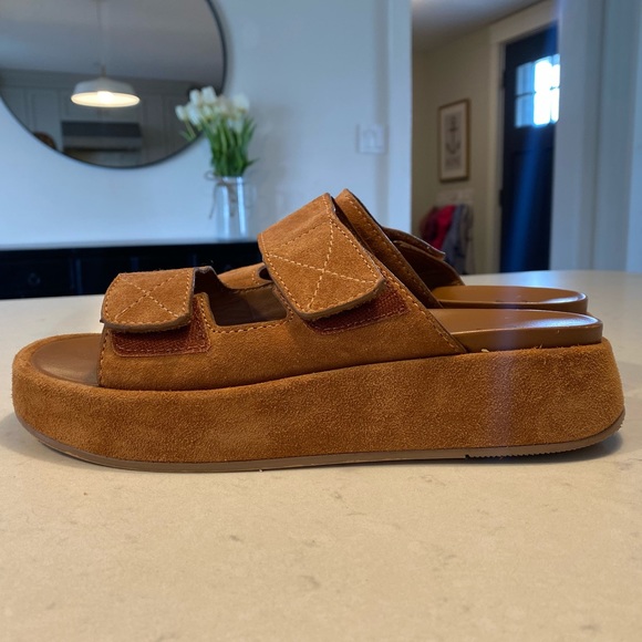 26 Edit (Nordstrom) Platform Suede Sandals size 8.5 - Picture 3 of 4